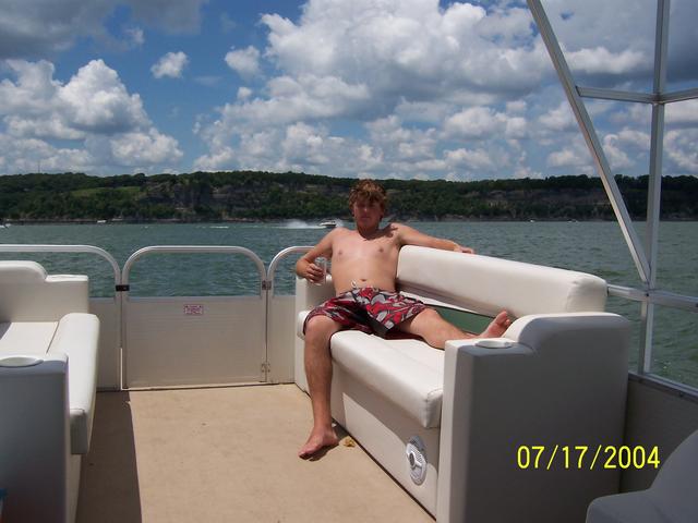 Davey chilling on the boat