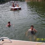 Davey and Shelby swimming