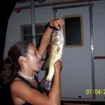 Sherae giving her fish some luv'in!