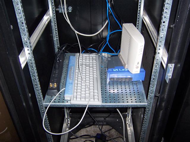 The second shelf of networking equipment