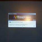 Picture of the windows 2003 server inside the rack