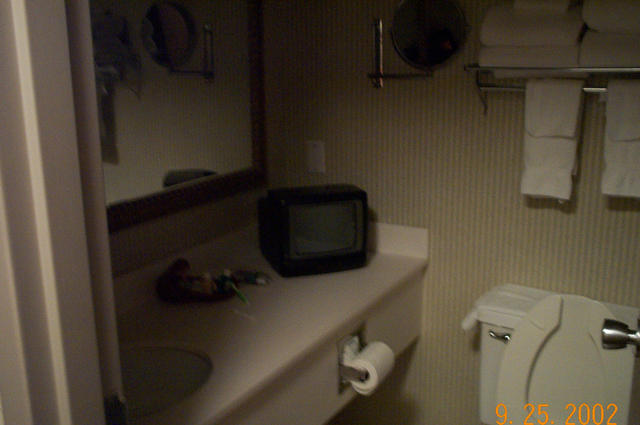 TV in out bathroom